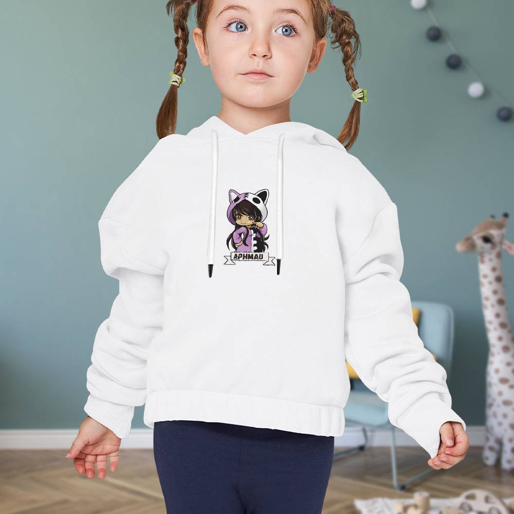 Aphmau wearing aaron's shop hoodie