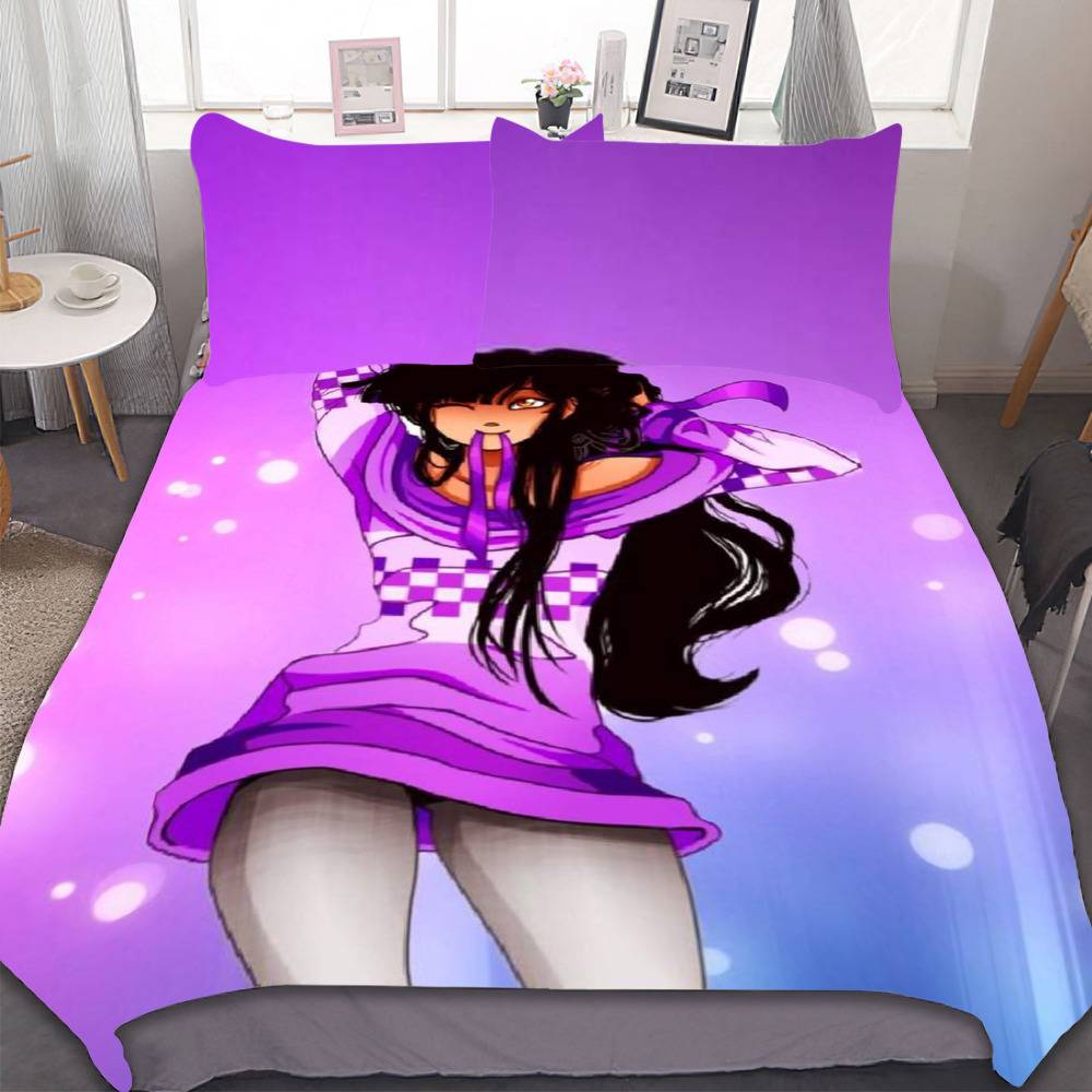 Japanese Anime Bedding Set Cartoon Girl Polyester Duvet Cover Queen King  Size Four Seasons Winter Comforter Covers Bed Covers - AliExpress