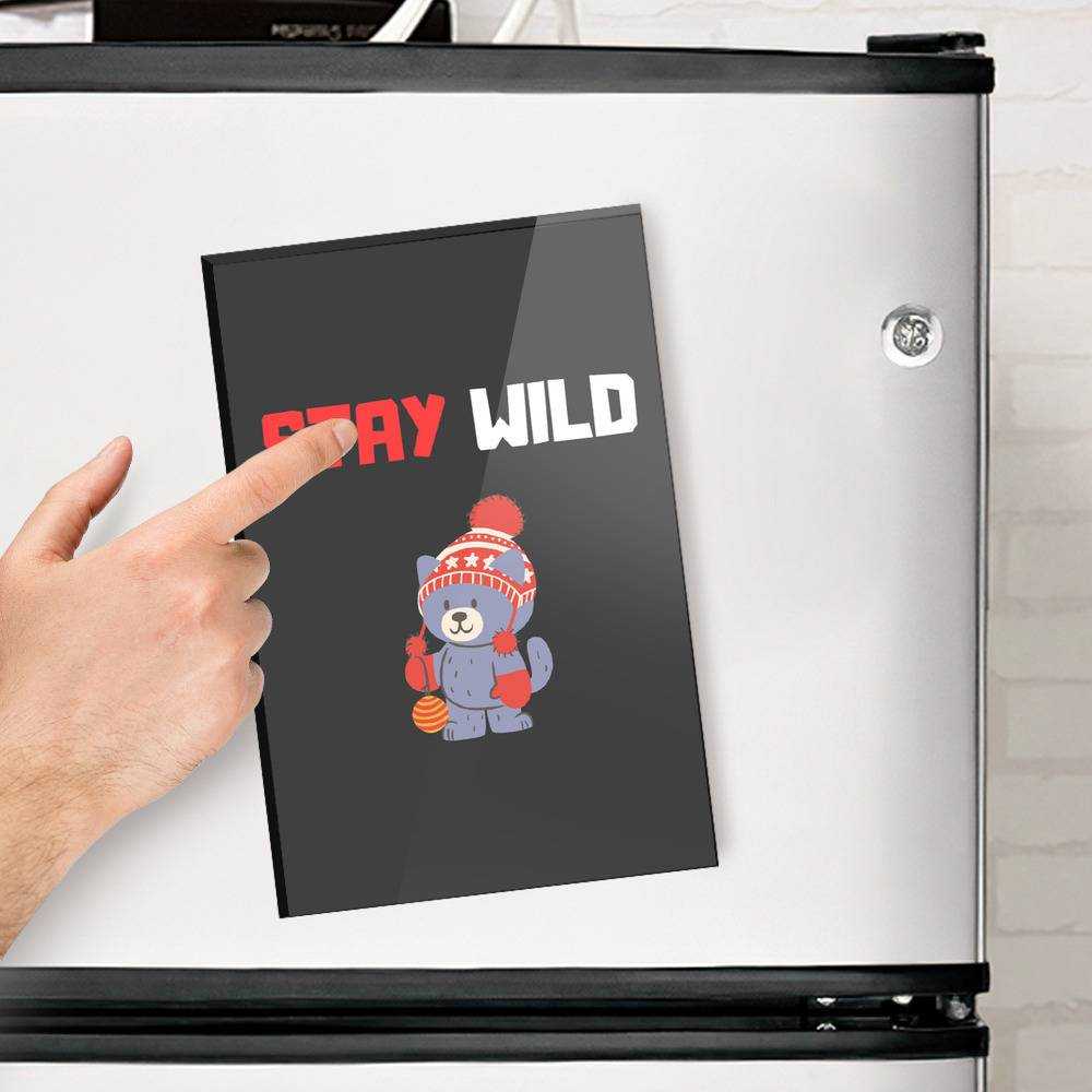 Stay Wild Fridge Magnet Ben Azelart Bear Fridge Magnet