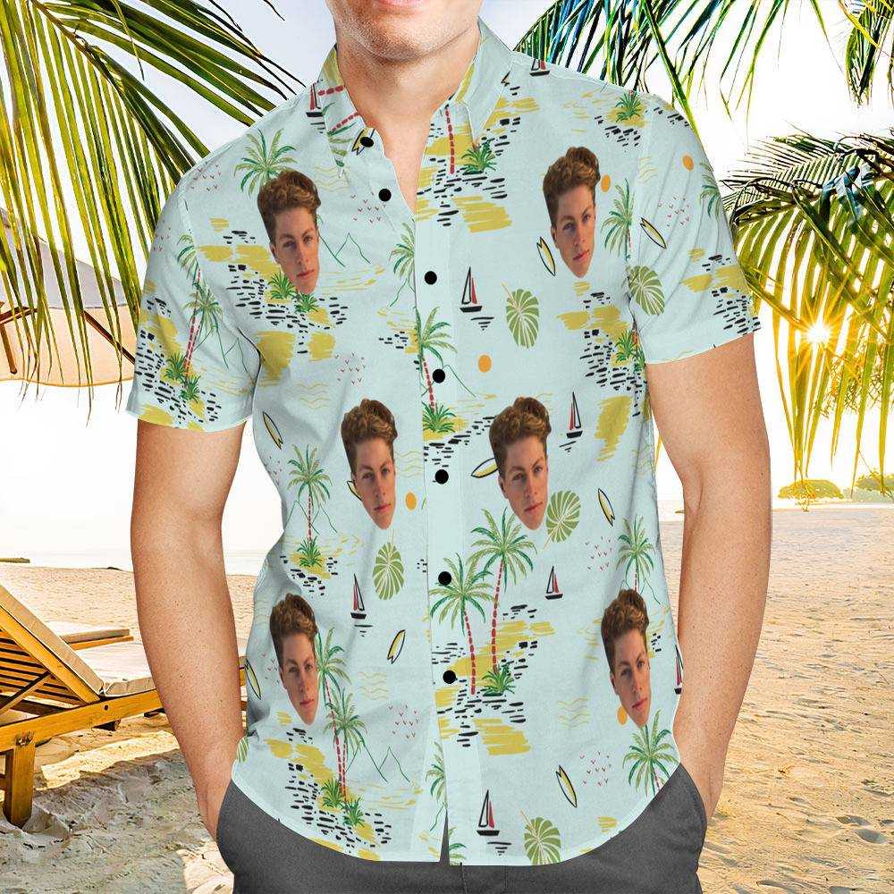 Stay Wild Hawaiian Shirt Custom Photo Hawaiian Shirt Chinoiserie Beach Print Hawaiian Shirt
