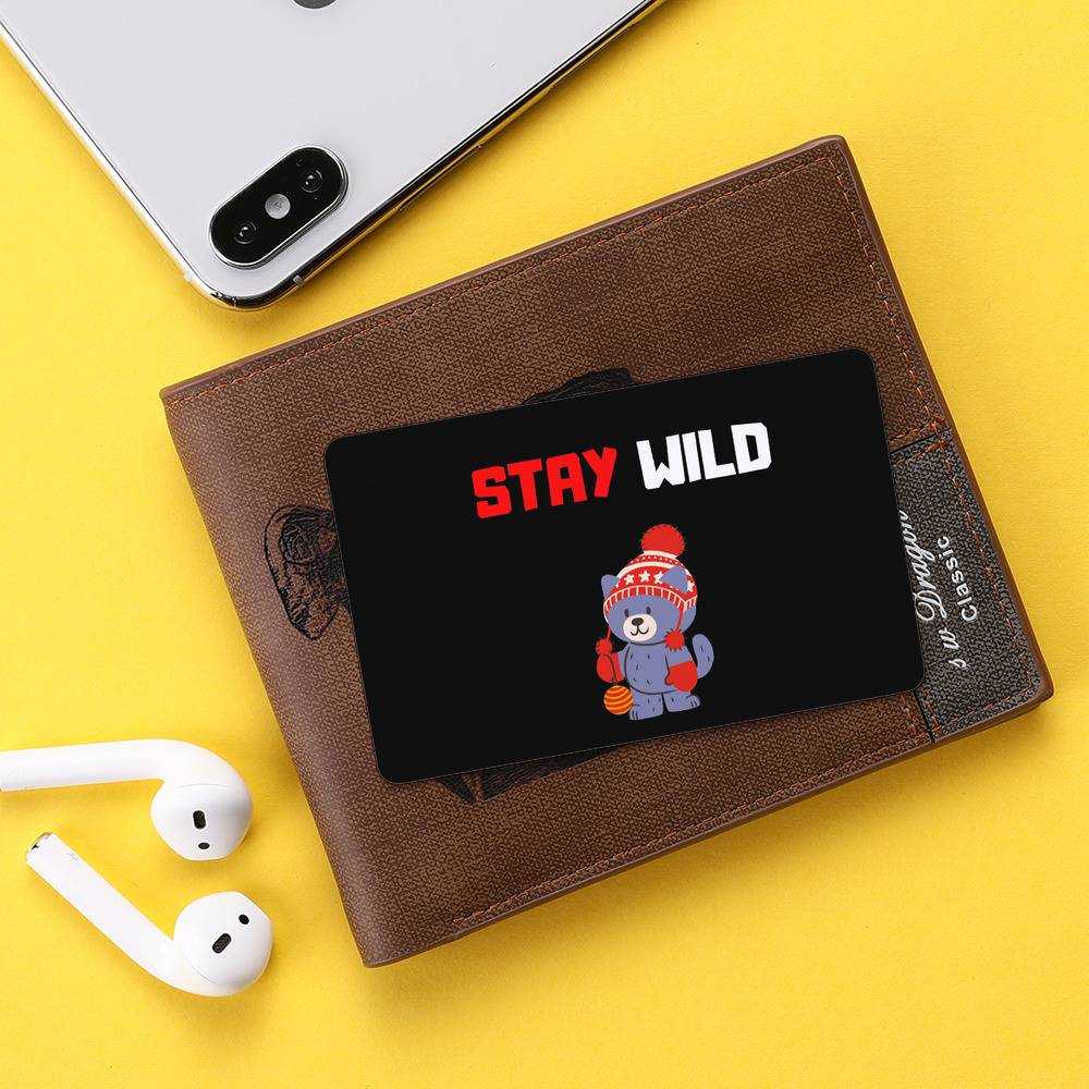 Stay Wild Wallet Insert Card Classic Celebrity Wallet Insert Card Ben Azelart Bear by Stay Wild Wallet Insert Card