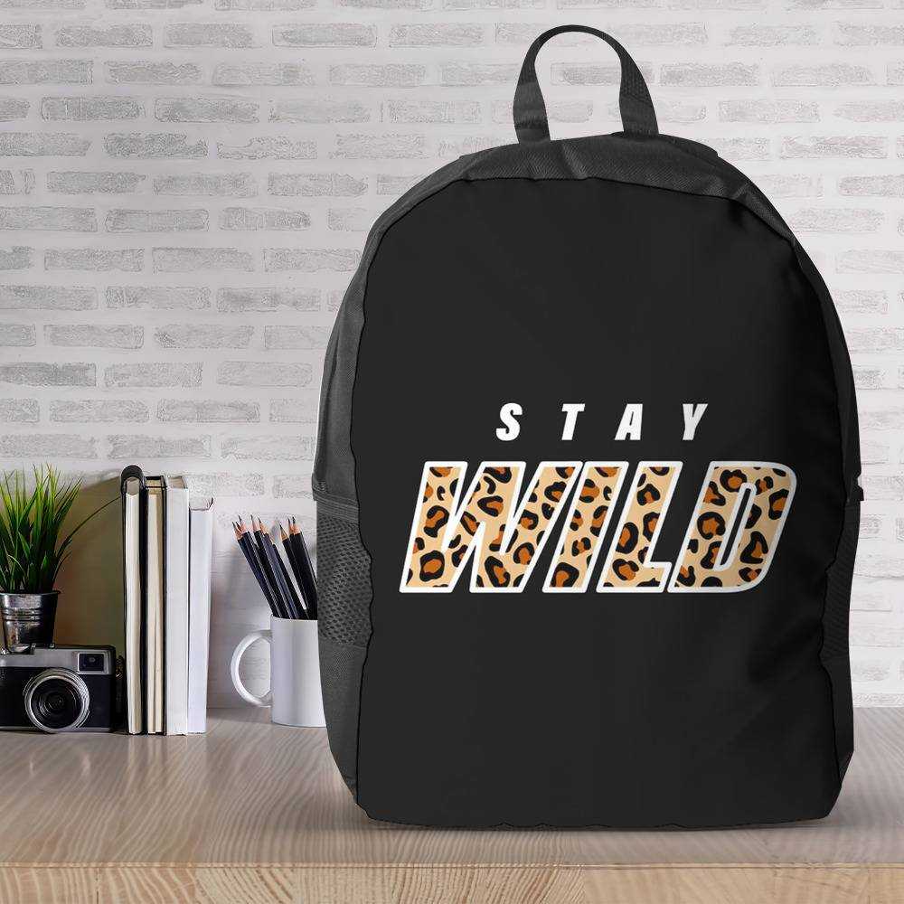 Stay Wild Backpack Panther Logo Backpack