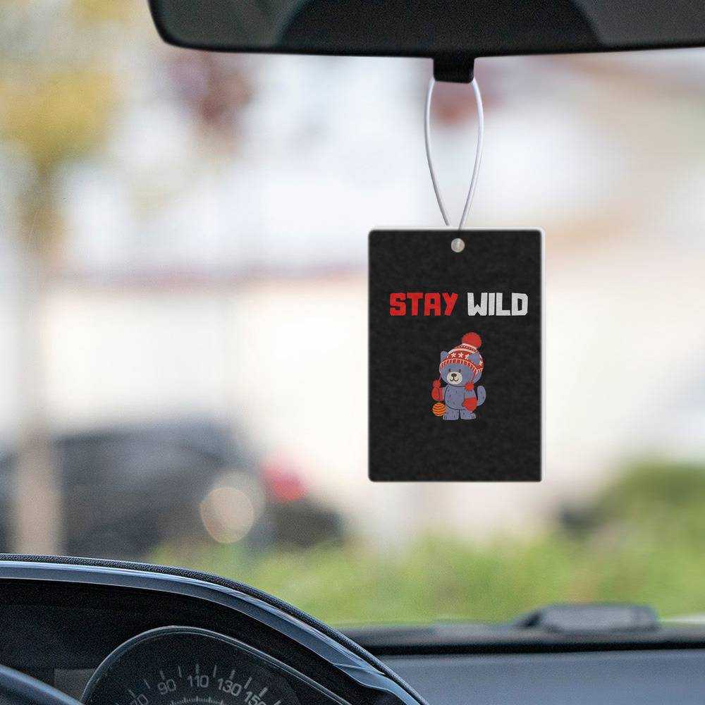 Stay Wild Car Air Freshener Car Hanging Accessoires Gifts for Stay Wild Fans Ben Azelart Bear Air Freshener