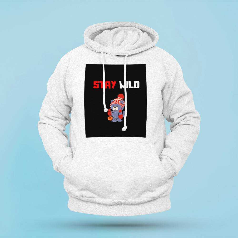 Stay Wild Hoodie Classic Celebrity Hoodie Ben Azelart Bear Hoodie