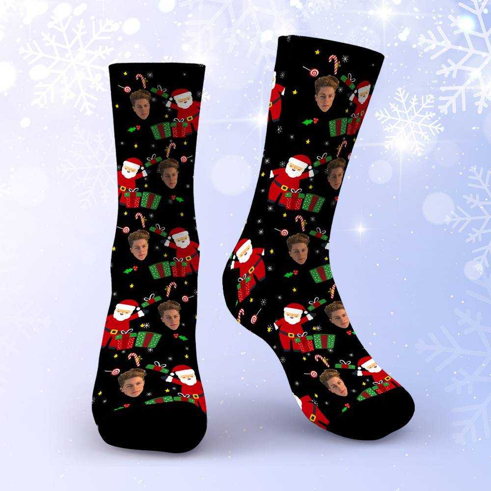 Stay Wild Socks Custom Photo Socks Christmas Socks Santa Gift Socks