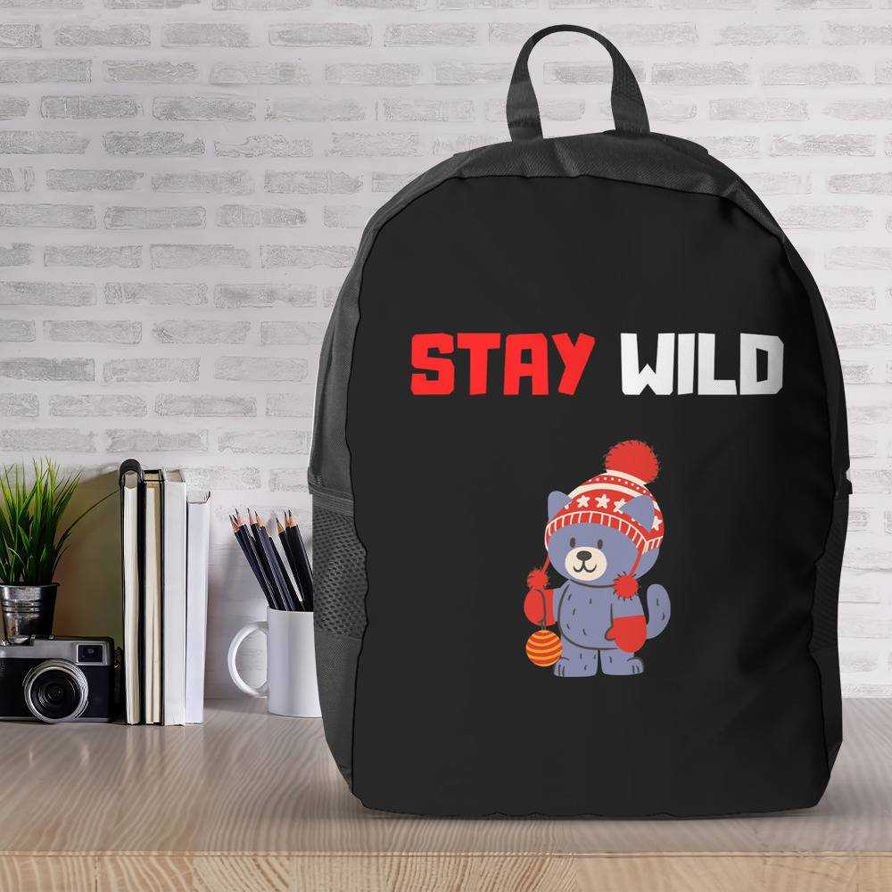 Stay Wild Backpack Ben Azelart Bear Backpack