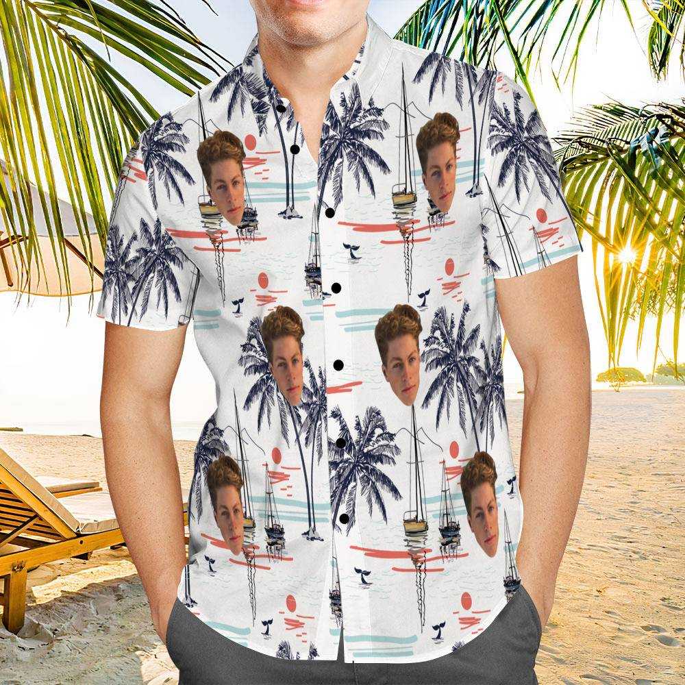 Stay Wild Hawaiian Shirt Custom Photo Hawaiian Shirt Chinoiserie Print Hawaiian Shirt