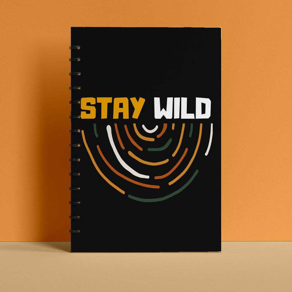 Stay Wild Spiral Bound Notebook Journal Diary Gift for Fans Stay Wild Ben Azelart Notebook