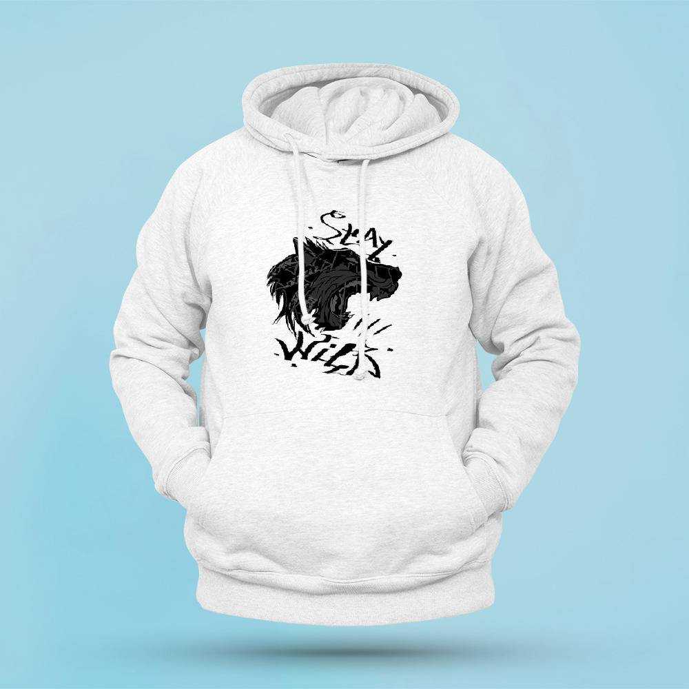 Stay Wild Hoodie Classic Celebrity Hoodie Stay Wild Wolfy Hoodie