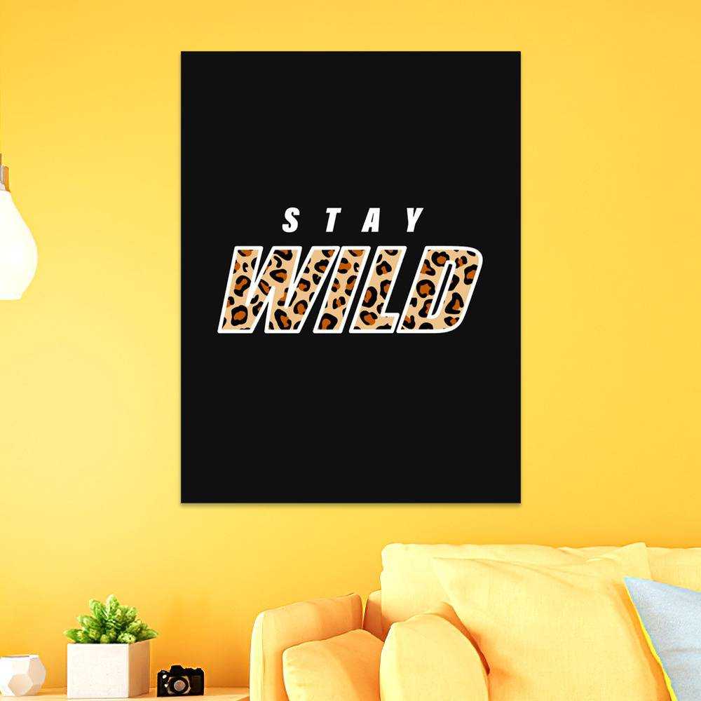 Stay Wild Merch Poster Art Wall Poster Sticky Poster Gift for Fans Panther Logo Poster