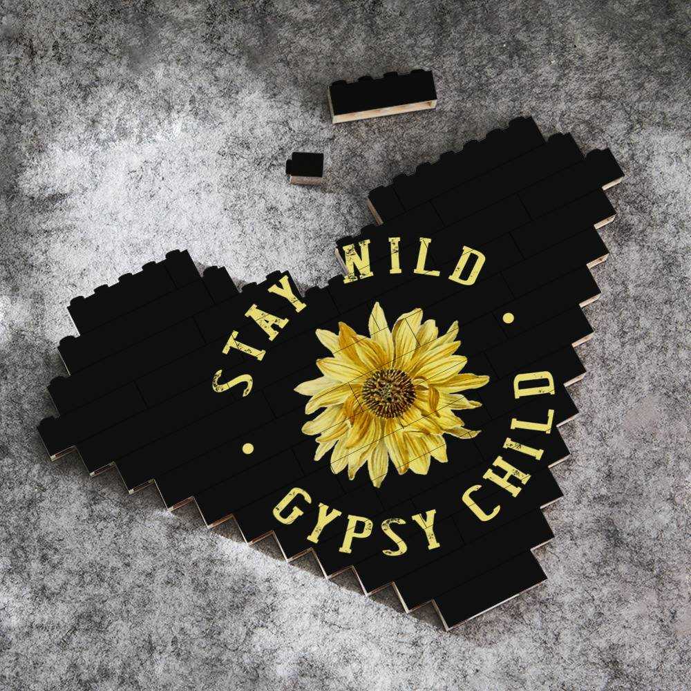 Stay Wild Merch Heart Shape Building Blocks Gift for Fans Gypsy Child Building Blocks
