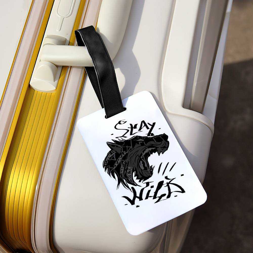 Stay Wild Luggage Tag Classic Celebrity Luggage Tag Stay Wild Wolfy by Stay Wild Luggage Tag