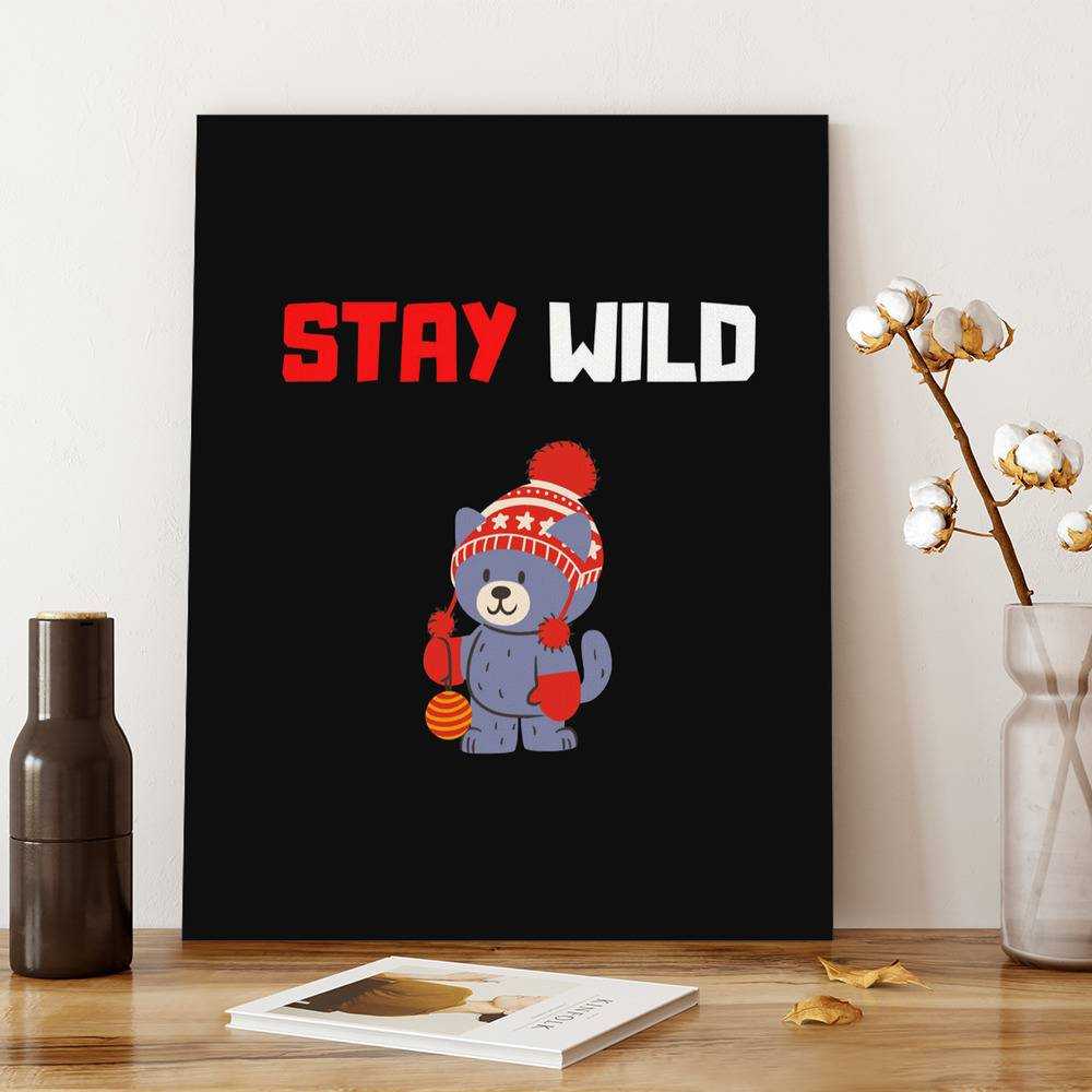 Stay Wild Canvas Classic Celebrity Canvas Ben Azelart Bear by Stay Wild Canvas