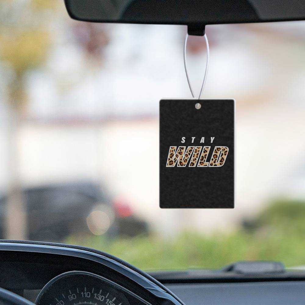 Stay Wild Car Air Freshener Car Hanging Accessoires Gifts for Stay Wild Fans Panther Logo Air Freshener