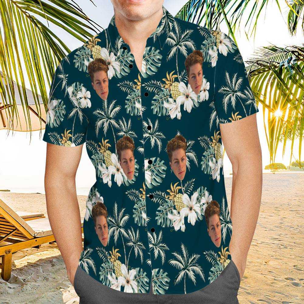Stay Wild Hawaiian Shirt Custom Photo Hawaiian Shirt Floral Pattern Hawaiian Shirt