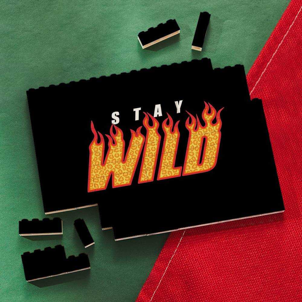 Stay Wild Merch Building Blocks Gift for Fans Fire Building Blocks