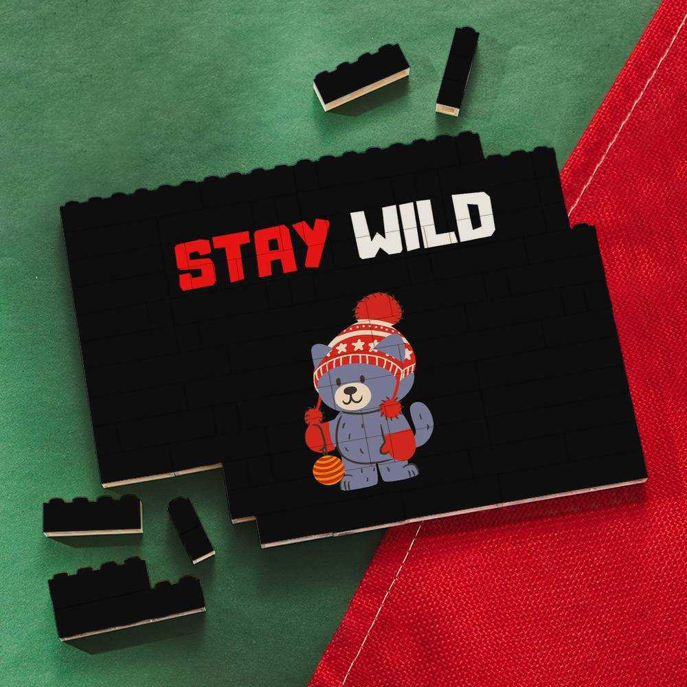 Stay Wild Merch Building Blocks Gift for Fans Ben Azelart Bear Building Blocks