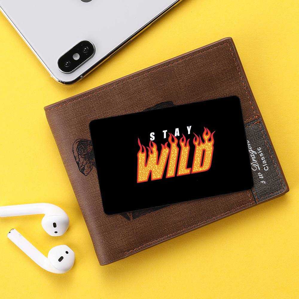 Stay Wild Wallet Insert Card Classic Celebrity Wallet Insert Card Fire by Stay Wild Wallet Insert Card
