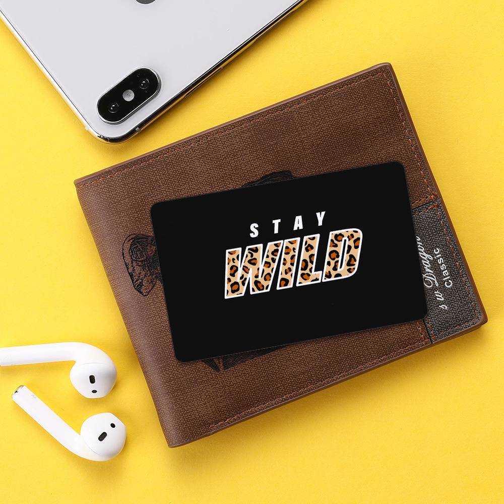 Stay Wild Wallet Insert Card Classic Celebrity Wallet Insert Card Panther Logo by Stay Wild Wallet Insert Card