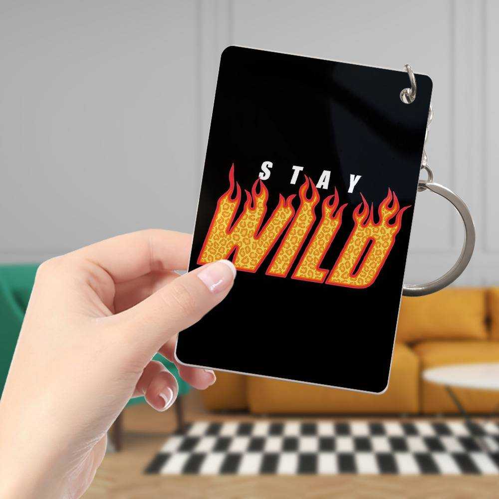 Stay Wild Keychain Classic Celebrity Keychain Fire by Stay Wild Keychain