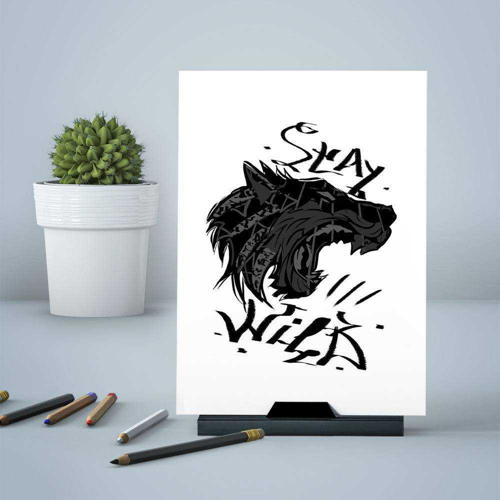 Stay Wild Greeting Card Classic Celebrity Greeting Card Stay Wild Wolfy by Stay Wild Greeting Card