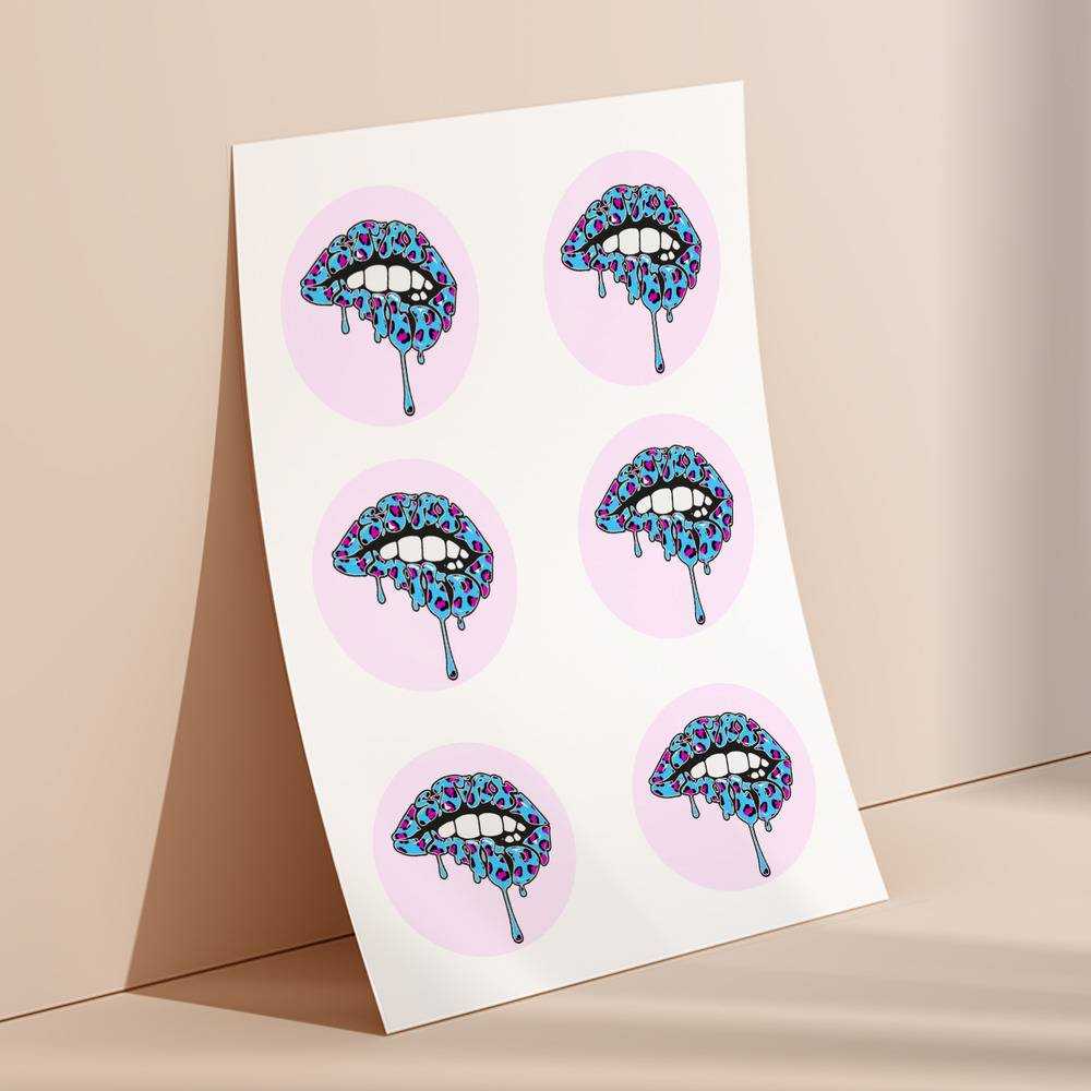 Stay Wild round stickers decorative stickers gift for fans Ben Azelart Lip