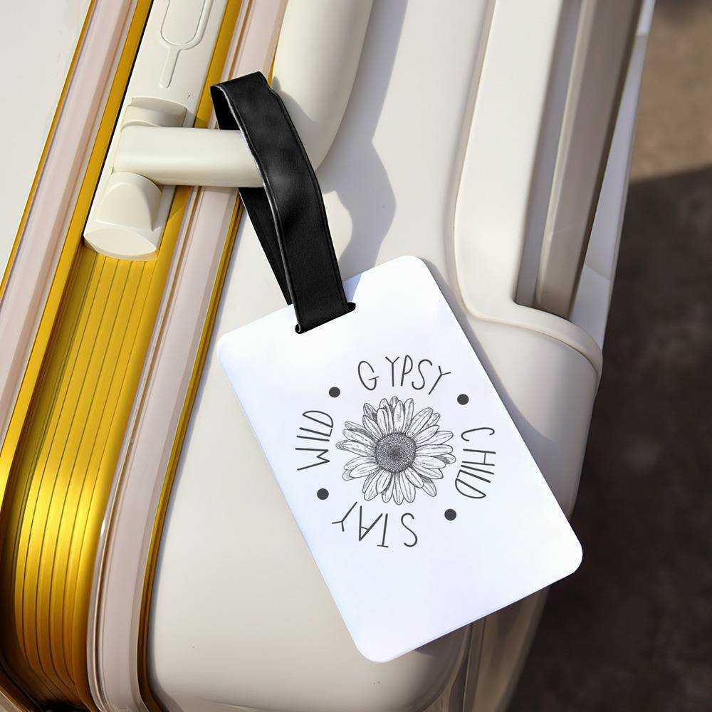 Stay Wild Luggage Tag Classic Celebrity Luggage Tag Gypsy Flower Child by Stay Wild Luggage Tag