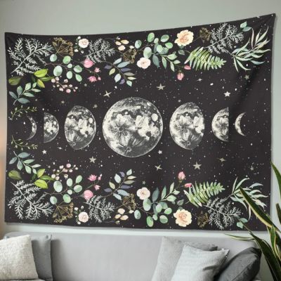 Autumn Moon Phases Tapestry - Shop Online on roomtery