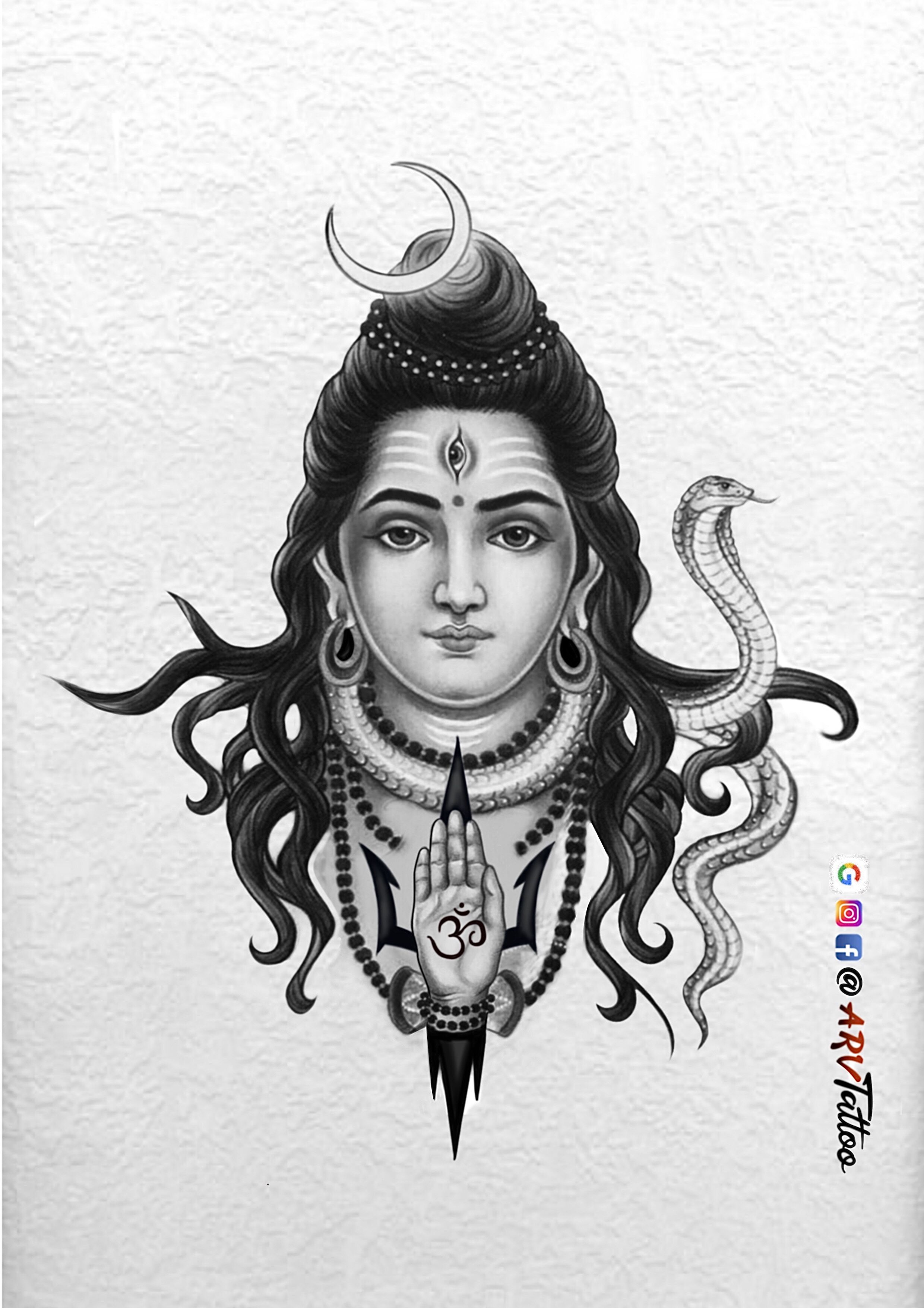 Angry Lord Shiva Tattoo, Angry Shiva Tattoo Sketch