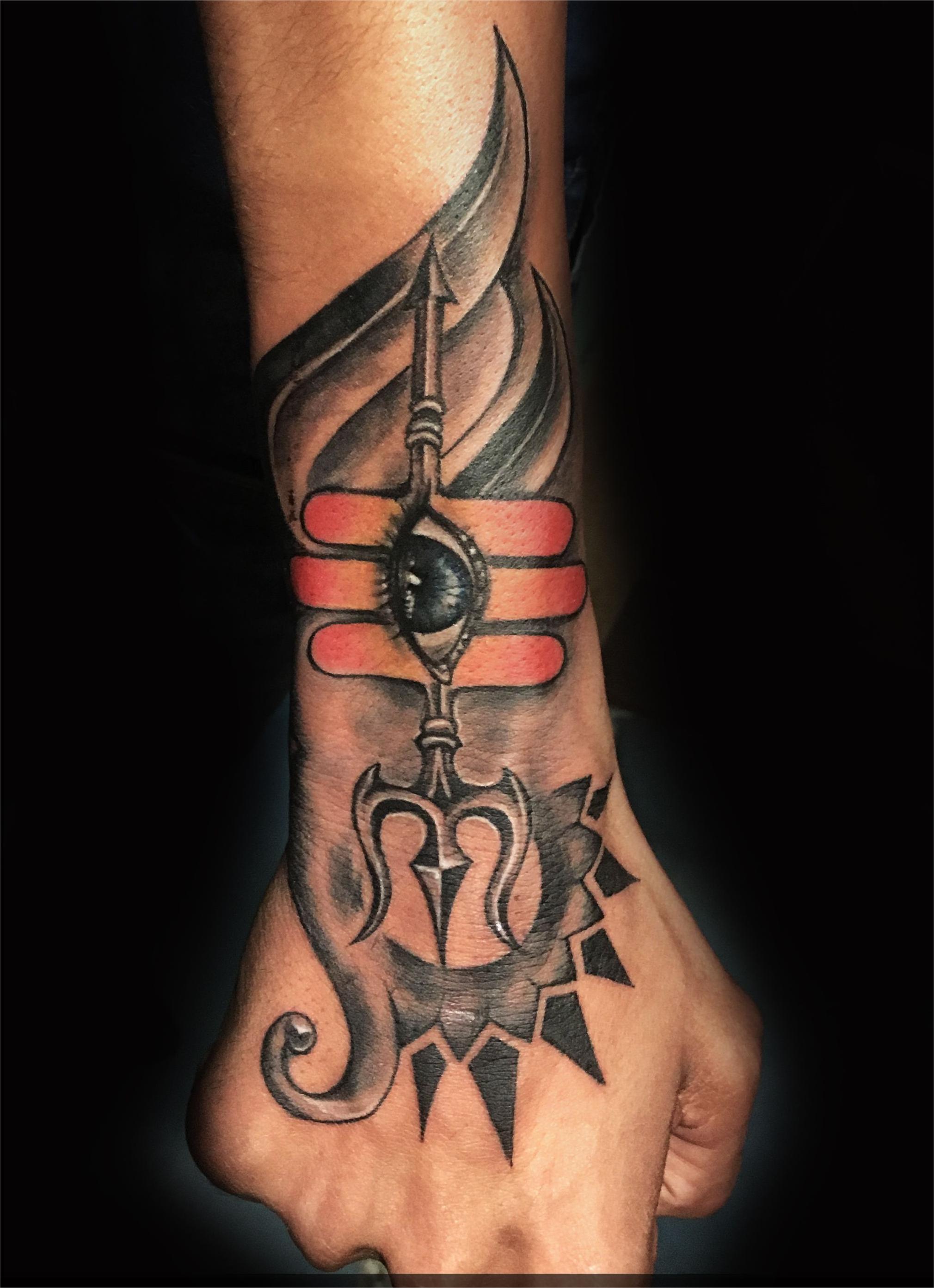 Trishul Shiva Tattoo, Shiva Trishul Tattoo On Hand