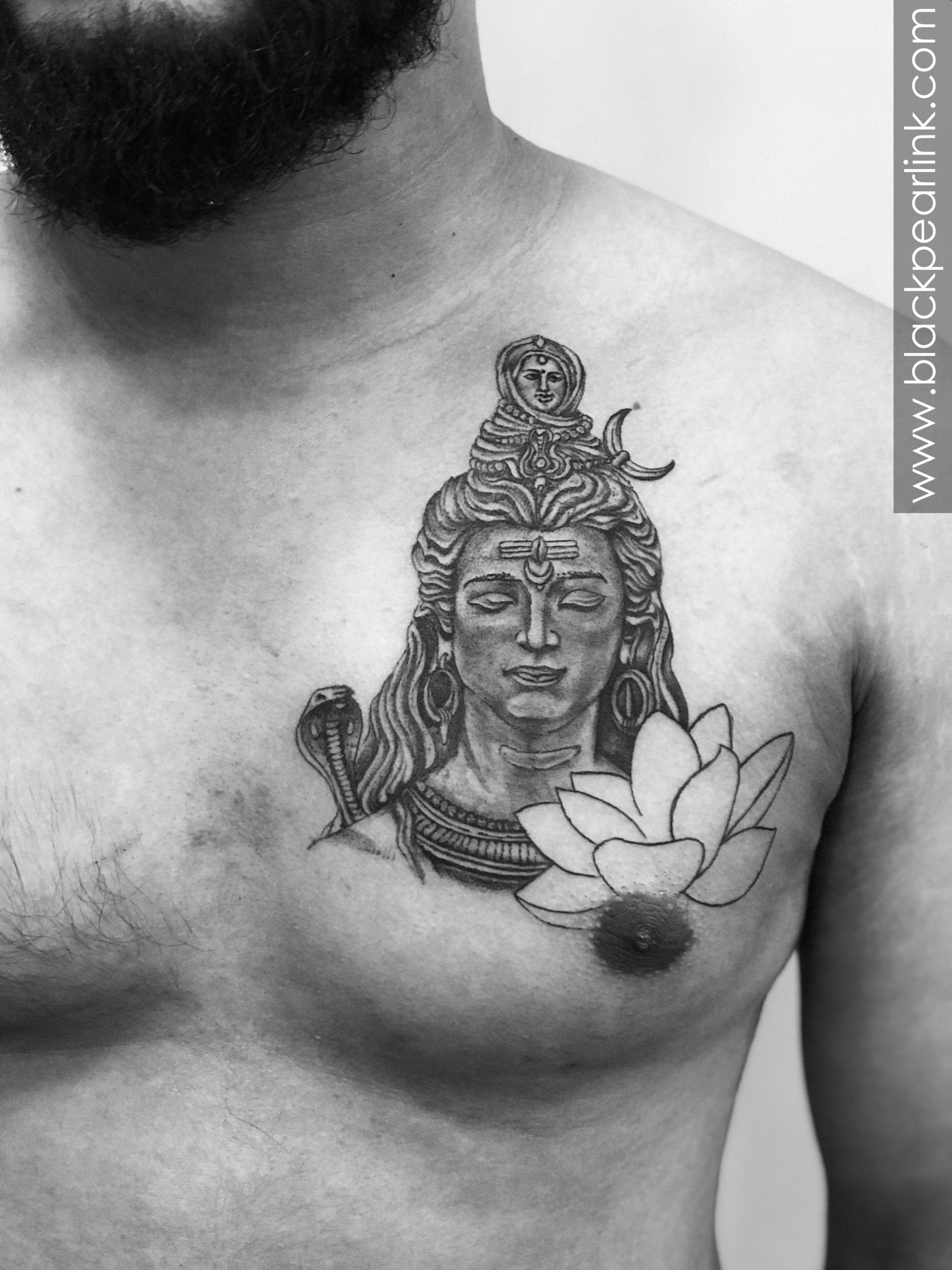 Angry Lord Shiva Tattoo, Angry Shiva Tattoo On Chest