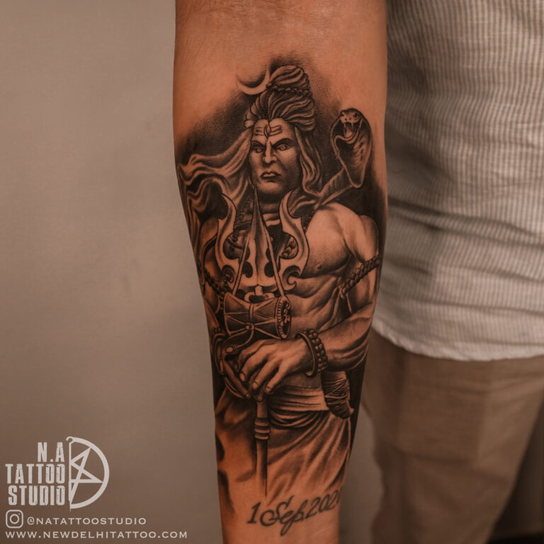 angry lord shiva tattoo