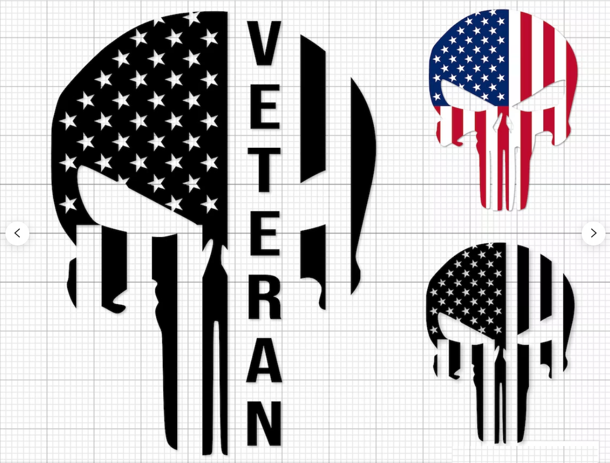 Veteran Punisher Flag svg#1
