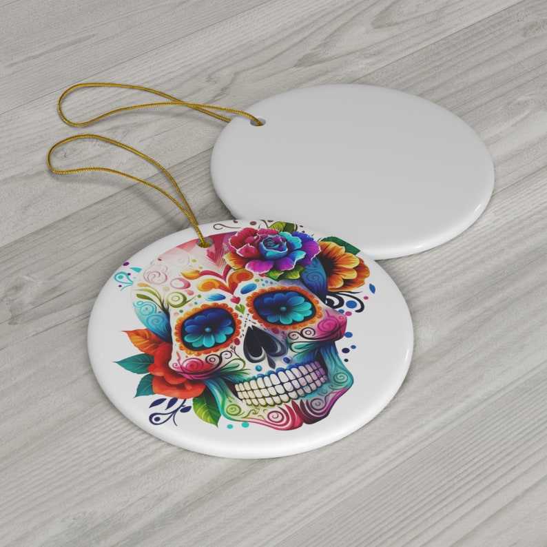 Colorful Sugar Skull PNG, Day of the Dead Instant  Digital Download#4
