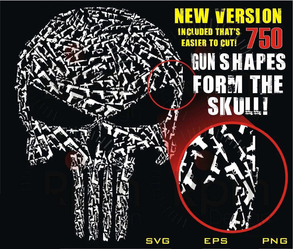 Punisher Skull SVG#4