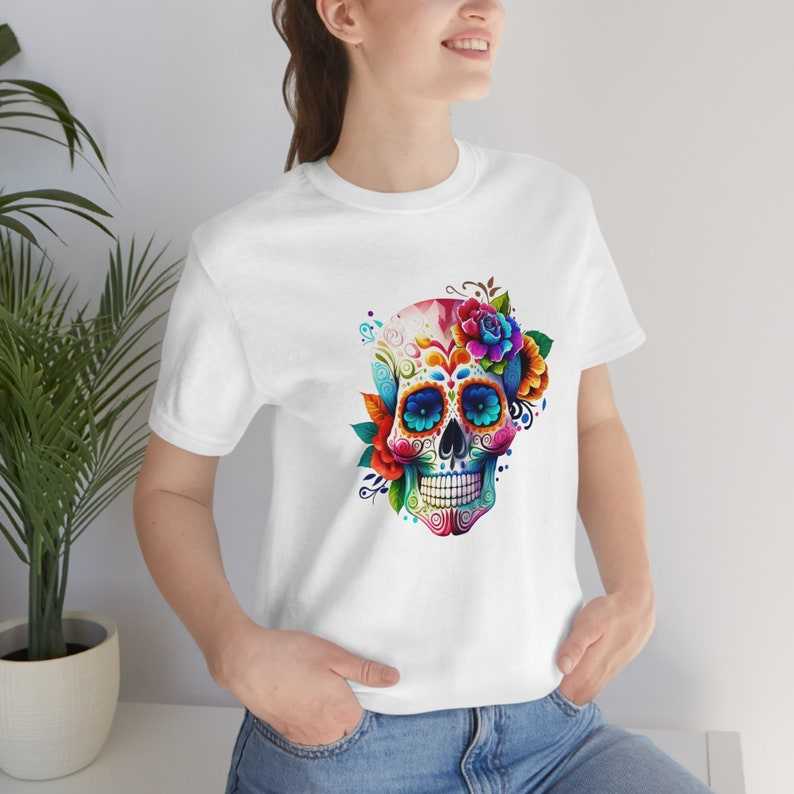 Colorful Sugar Skull PNG, Day of the Dead Instant  Digital Download#8