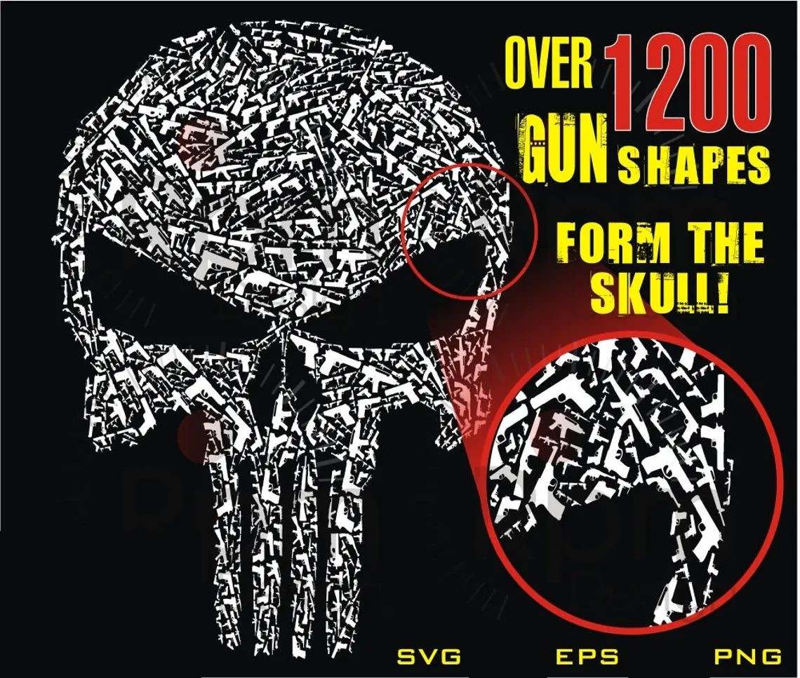 Punisher Skull SVG#5