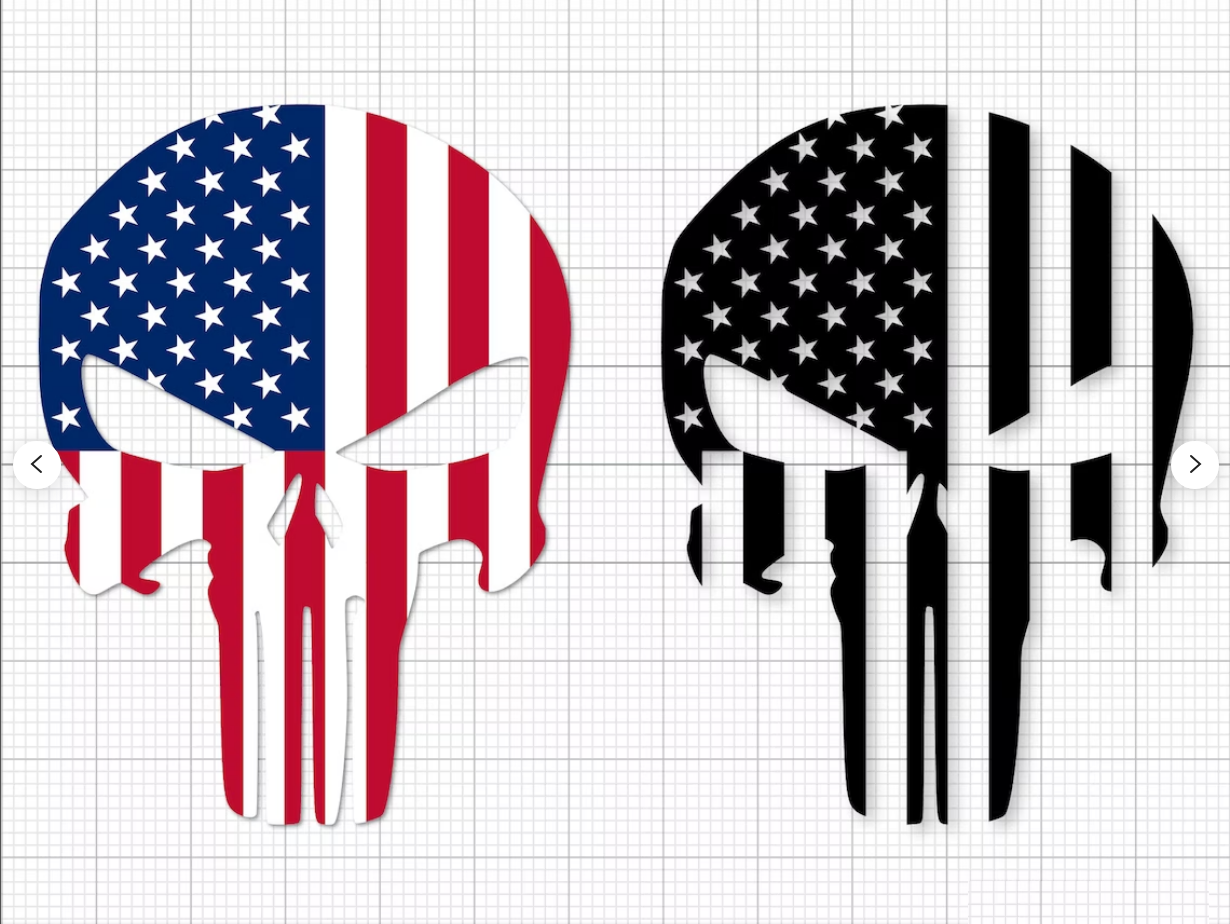 Veteran Punisher Flag svg#3