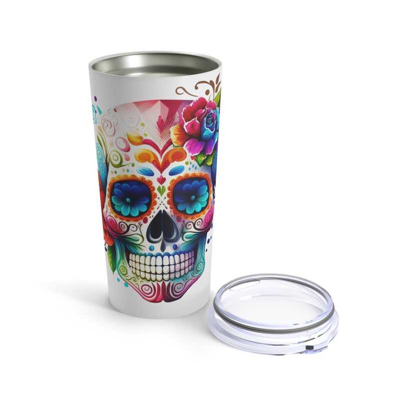Colorful Sugar Skull PNG, Day of the Dead Instant  Digital Download#5