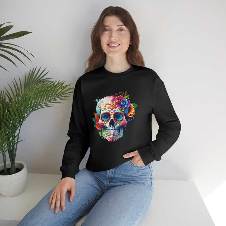 Colorful Sugar Skull PNG, Day of the Dead Instant  Digital Download#7