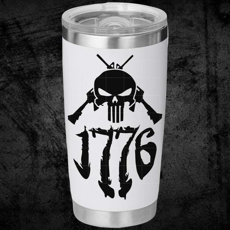 2nd Amendment 1776 with Punisher Skull SVG | skullsvg.store