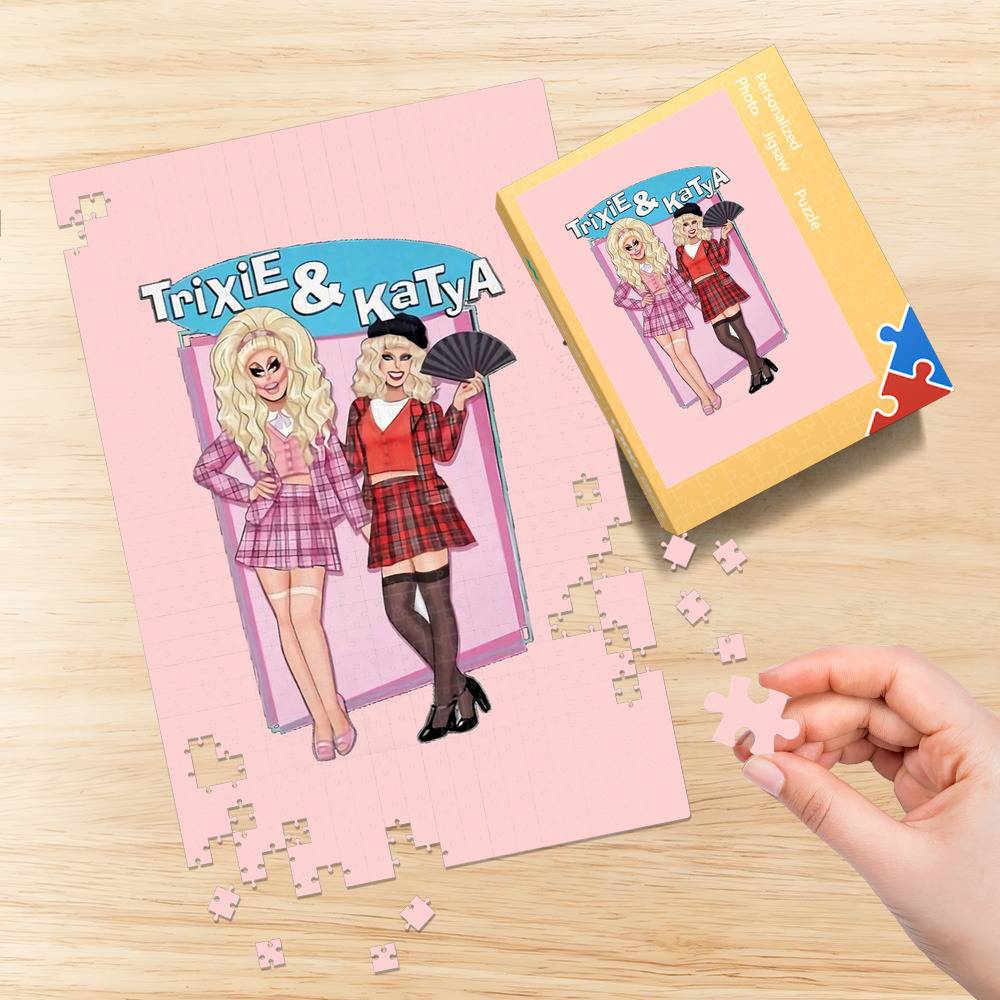 Puzzle village avec accessoires (54 pièces) : Trixie