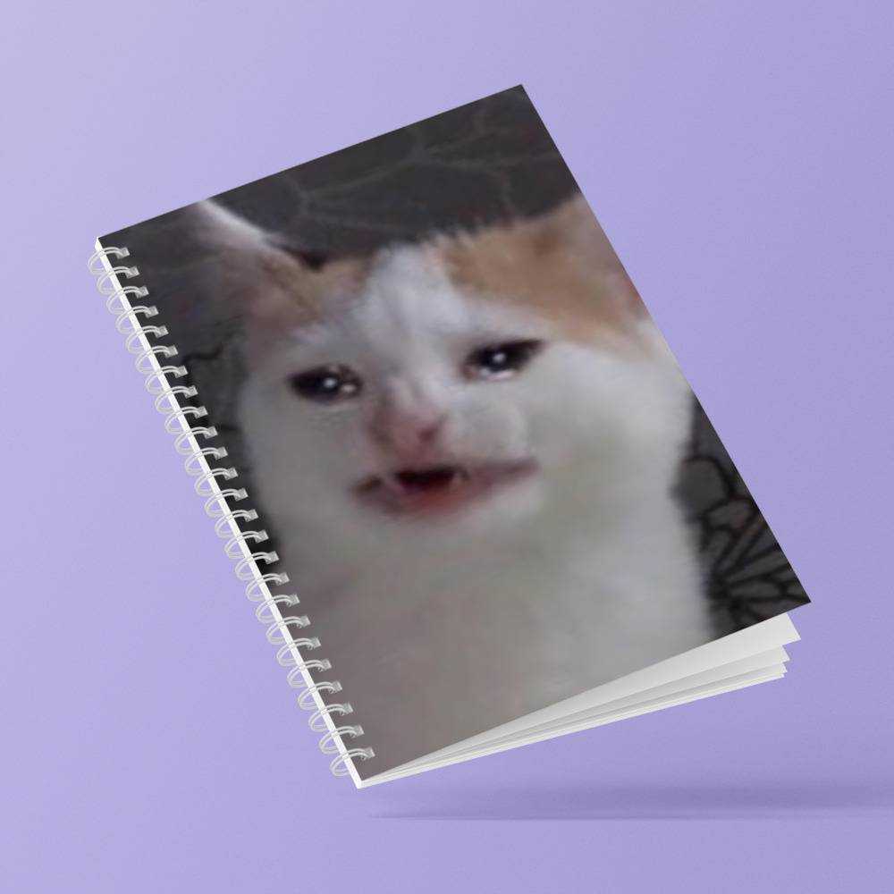 Sad Face Meme Spiral Notebooks for Sale