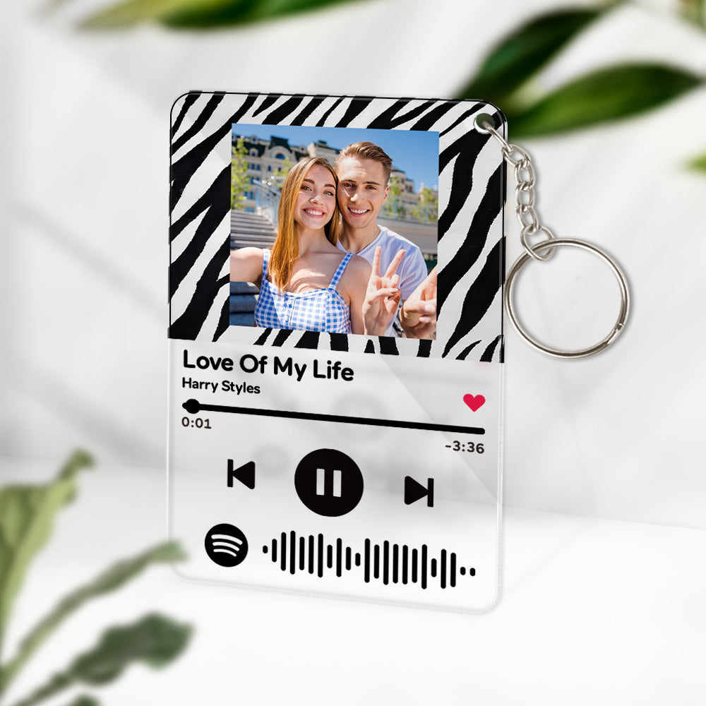 Engraved Frosted Acrylic Spotify Song Code Keyring