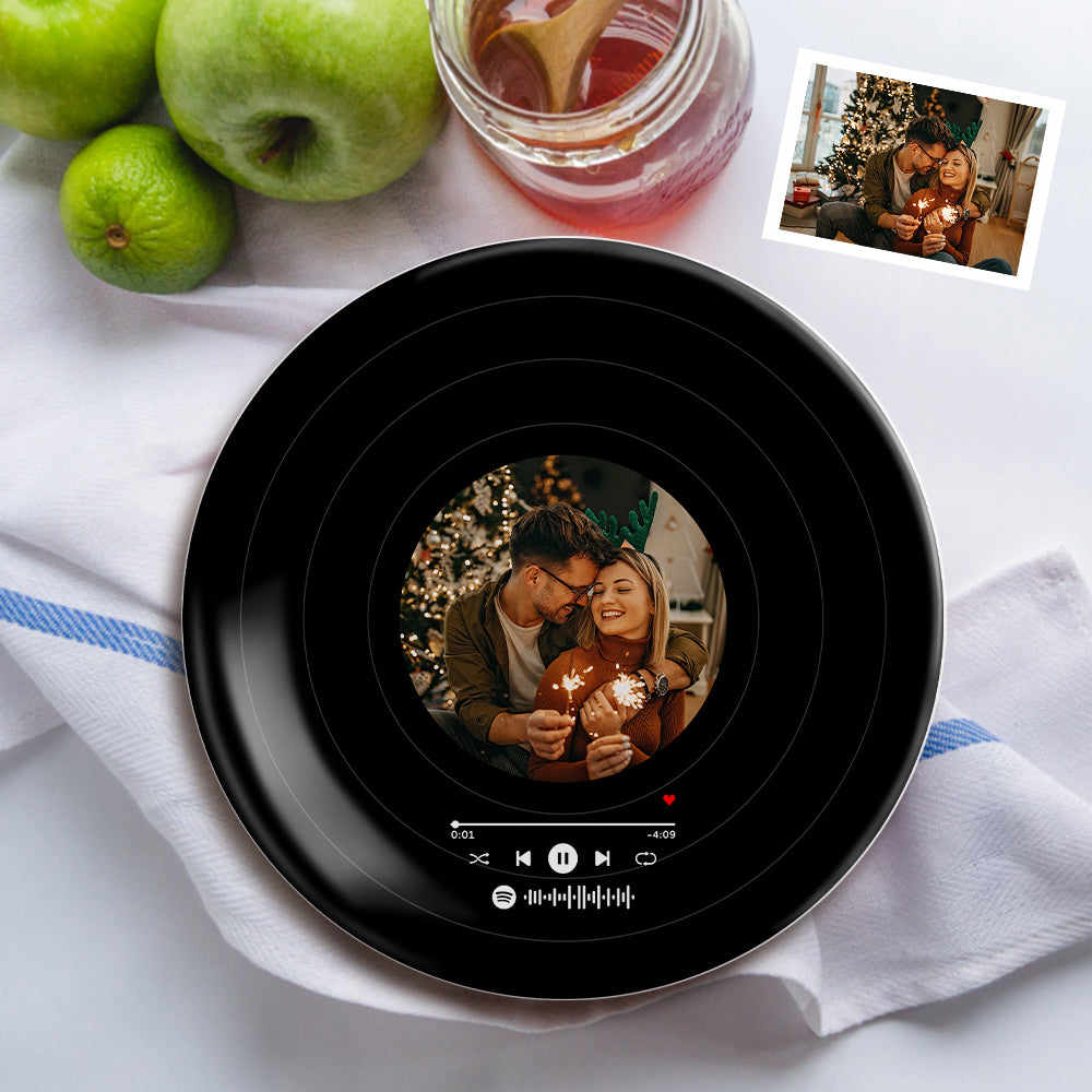 Personalised Spotify Code Ceramic Plate Gifts for Couples