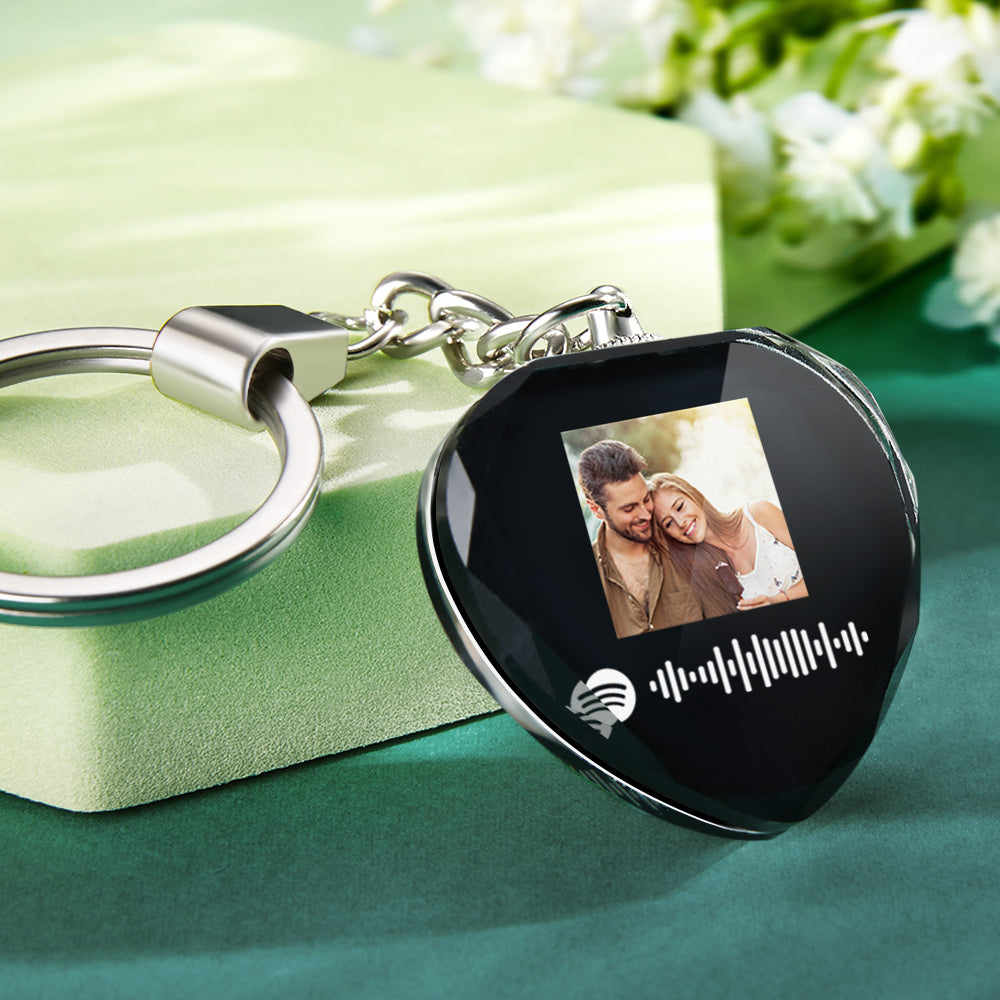 Photo Keychain Custom Music Song Keychain Spotify Code Keyring