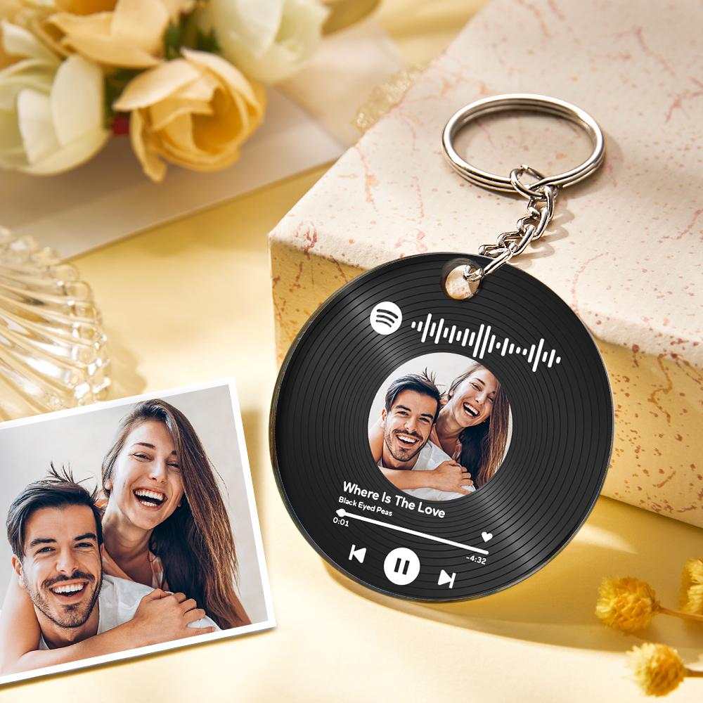 Custom Spotify Keychain With Picture Personalized Scannable Spotify Mu –  Dolce3D