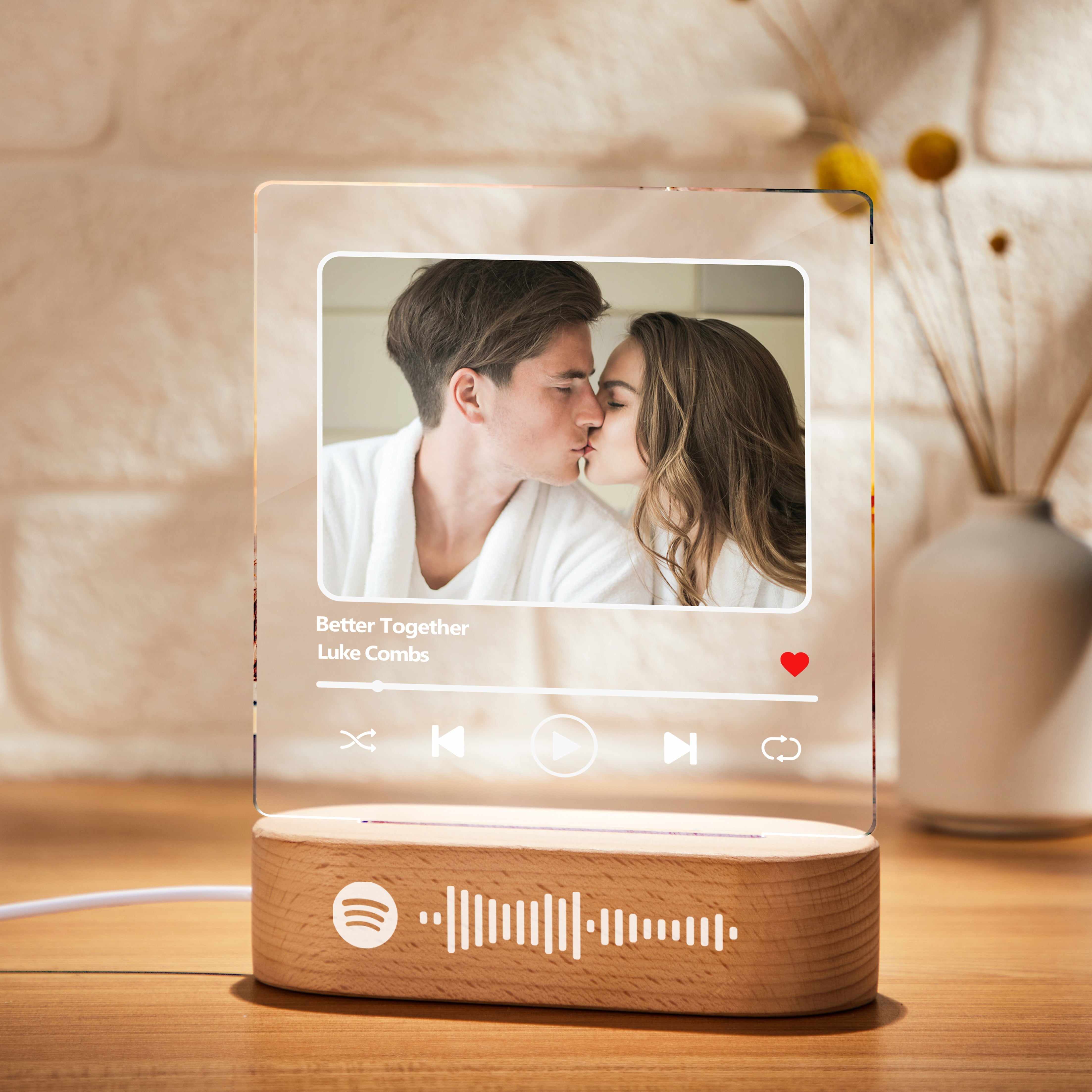 Custom Spotify Code Lamp Acrylic Music Plaque Night Light Scannable Song  Gifts