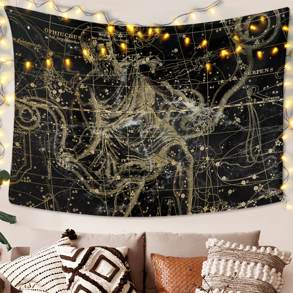 Star discount map tapestry