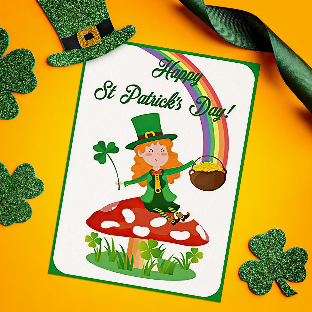 St. Patrick's Day Card Leprechaun Greeting Card Irish Card ...